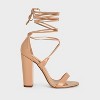 Charles Albert Women's High Heeled Dressy Strappy Lace Up Block Heels for Women – Open Toe, Gladiator, Comfy 4-Inch Heeled Sandals - 2 of 4