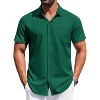COOFANDY Mens Short Sleeve Dress Shirts Button Down Shirts Regular Fit Business Casual Shirt with Pocket - 2 of 4