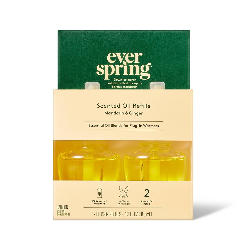 Photos - Air Freshener Everspring Scented Oil Refill  - Mandarin & Ginger - 1.3 fl oz/2pk - Eve 