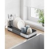 SONGMICS Dish Drying Rack, Dish Dryer for Kitchen Counter, Stainless Steel Dish Rack with Drain, Utensil Holder, Rustproof - 2 of 4