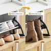 Woven Shoe Cabinet - 4-Door Rack with Adjustable Shelves, Rustic Entryway Organizer for Hallway - 4 of 4