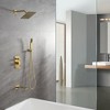Sumerain Tub and Shower Faucet System , Waterfall Tub Spout and Pressure-Balanced Valve Brushed Gold - 3 of 4