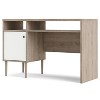 HomeStock 1 Door, 2 Shelf Desk, Jackson Hickory/White Matte - 3 of 4