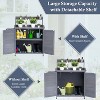 Acekool Solid Wood Potting Bench - Outdoor Gardening Table with Metal Top, Storage Cabinet & Cover for Planting Tools - 4 of 4