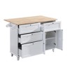 Whisen Kitchen Island Set with Drop Leaf and 2 Seatings - 4 of 4