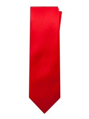 Thedappertie Men's Red Solid Color 3.25 Inch Width Neck Tie With Hanky ...