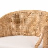 bali & pari Lumajang Rattan and Wood Bar Stool Light Honey/White/Walnut Brown - 2 of 4