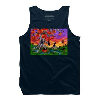 Men's Design By Humans WAITING FOR HALLOWEEN By Buddyforme Tank Top