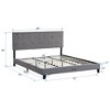 Upholstered Platform Bed Frame ,Wood Slat Support, Easy Assembly - 3 of 4