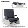 Rocking Recliner Chair for Adults, Modern Upholstered Plush Seating Glider Recliner Chair, Reading Chair Modern Nursery Accent Sofa Chairs - 2 of 4