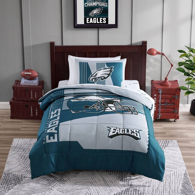 NFL Philadelphia Eagles Status Bed In A Bag Sheet Set - Twin, 1 of 2