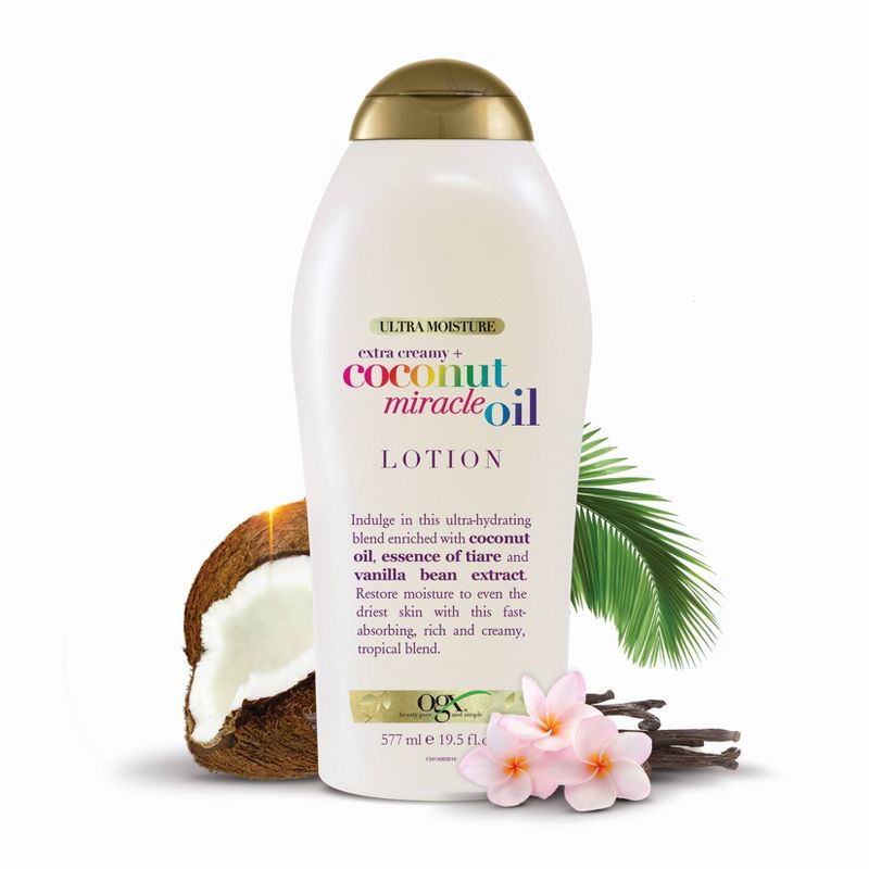 Ogx Extra Creamy Coconut Miracle Ultra Moisture Lotion Scented - 19.5 fl oz, 4 of 7