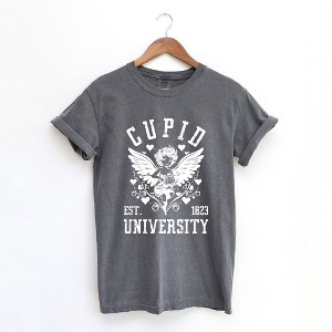 Simply Sage Market Women's Cupid's Distressed Short Sleeve Garment Dyed Tee - 1 of 4