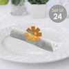 Big Dot of Happiness Little Pumpkin - Fall Birthday Party or Baby Shower Paper Napkin Holder - Napkin Rings - Set of 24 - 2 of 4