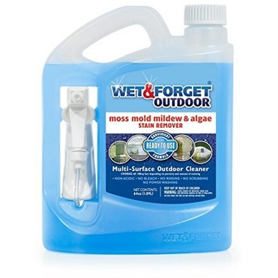 Wet & Forget Outdoor Ready to Use Moss, Mold, Mildew & Algae Stain Remover, 64 oz