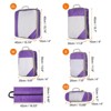 Unique Bargains Suitcases Compression Packing Cube Wear-resistant Travel Luggage Organizers Bag 6 Pcs - 2 of 3