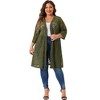 Agnes Orinda Women's Plus Size Lace Open Front 3/4 Sleeve Long Cardigans - 3 of 4