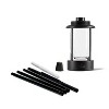 TIKI 64.25" Lighthouse Box Steel/Glass Black Outdoor Torch Black - 2 of 4