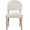 GDFStudio Felix Armless Upholstered Fabric and Hardwood Dining Chair (Set of 2) - 4 of 4