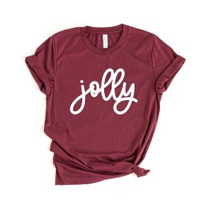 Simply Sage Market Women's Jolly Bold Cursive Short Sleeve Graphic Tee - 1 of 4