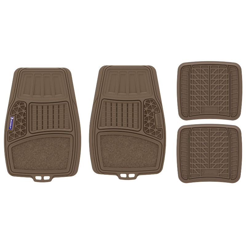 Michelin 20&#34;x34&#34; 4pc Rubber Floormat Set Brown, 2 of 3