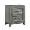 Vynxaria Garretson Collection 2-Drawer Nightstand, Gray Finish, Okume Veneer, Stain Nickel Bar Pulls, 24"x15.5"x27.5"H - 2 of 4