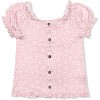 Nannette Girl's 3 Piece Coordinates, Floral Printed Blouse and Shorts with Scrunchie Bundle Set for kids - 3 of 4