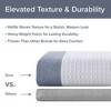 PAGED Modern Waffle Weave Shower Curtain with 3M Water Repellent, Shower Curtain for Bathroom, Dark Blue Fabric Shower Curtain - 4 of 4