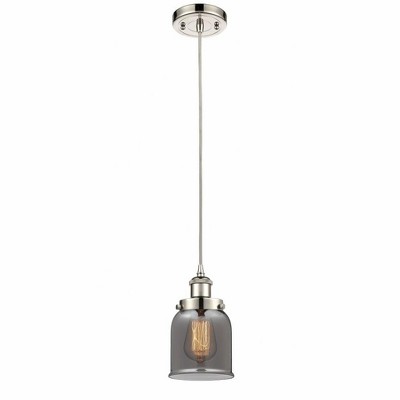 Bell - 1 Light Cord Hung Mini Pendant In Industrial Style-10 Inches Tall and 5 Inches Wide