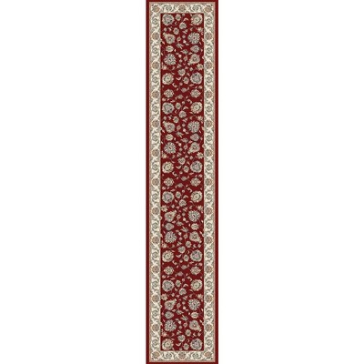 Ancient Garden 57365 Red/Ivory 2.2X7.7 Runner