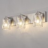 DORESshop 3-Light Matte Black/Silver Vanity Light with E26 Sockets, Non-Integrated Bulbs, Modern Minimalist Bathroom Fixture - 2 of 4