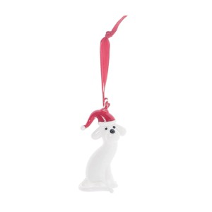 Gallerie II Glass White Dog Ornament - 1 of 3