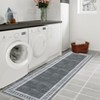 Modern Bordered Area Rug Machine Washable Area Rug Stain Resistant Easy Cleaning Indoor Carpet - 3 of 4