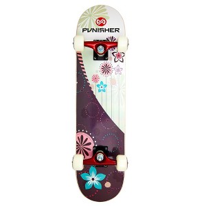 Punisher Skateboards Soul Complete 31-Inch Skateboard with Canadian Maple, White - 1 of 3
