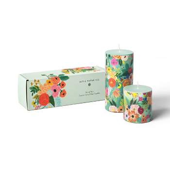 Rifle Paper Co. x Target 3"x3" and 3"x6" Pillar Candle Set