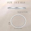 925 Sterling Silver Tennis Bangle, Cubic Zirconia Cuff Bracelet with Classic CZ Line Design for Women - 4 of 4