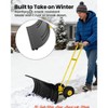 29/36-Inch Wide Snow Shovel w/ Wheels, Heavy Duty Metal Snow Pusher Shovel w/5-Position Angled Blade & Adjustable Handle - 4 of 4