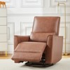 Swivel Rocking Recliner Chair, Glider Rocking Chair, Manual Upholstered Faux Leather Recliner with Lumbar Support, Nursery Rocking Recliner - 3 of 4