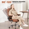 COMHOMA  Leather Office Chair, Big and Tall Office Chair 300LBS Wide Seat, High Back Executive Leather Chair Adjustable Task Chair Lumbar Back - 2 of 4
