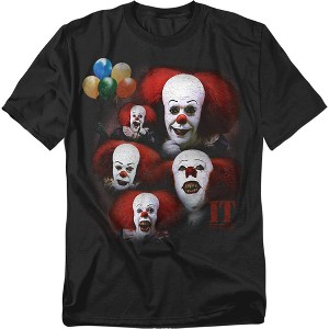 It 1990 Many Faces Of Pennywise Adult T-Shirt - 1 of 4