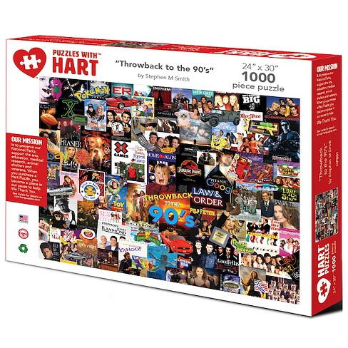 Hart Puzzles Jigsaw Puzzle 1000 Piece 24' x 30' X-Large Throwback 90's by Steve Smith - image 1 of 4