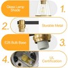POWLIG 22-in 3-Light Black&Gold Modern Dimmable Vanity Light with Cone Clear Glass Shade Suitable for Bathroom Living Room - 2 of 4