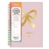 Blue Sky 5.875"x8.625" Weekly/Monthly Wirebound Planner Printed Keke Pink Bow - 3 of 4