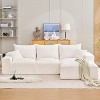 110" Modular Sectional Sofa, L-Shape Cloud Couch with Ottomans, Sponge Compression Sofas for Living Room, No Assembly Required - 4 of 4