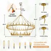 Modern Wagon Wheel Chandelier 2 Tier Farmhouse Chandeliers,Ceiling Pendant Light Fixture for Kitchen Entryway Dining Living Room - 4 of 4