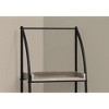 Bookshelf, Bookcase, Etagere, Corner, 3 Tier, 48"h, Office, Bedroom, Brown Laminate, Black Metal, Contemporary, Modern - 3 of 4