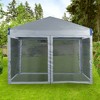 Aoodor Canopy Mesh Sidewall Replacement with 2 Side Zipper for 10' x 10' Pop Up Canopy Tent (Mosquito Net Only) - 2 of 4