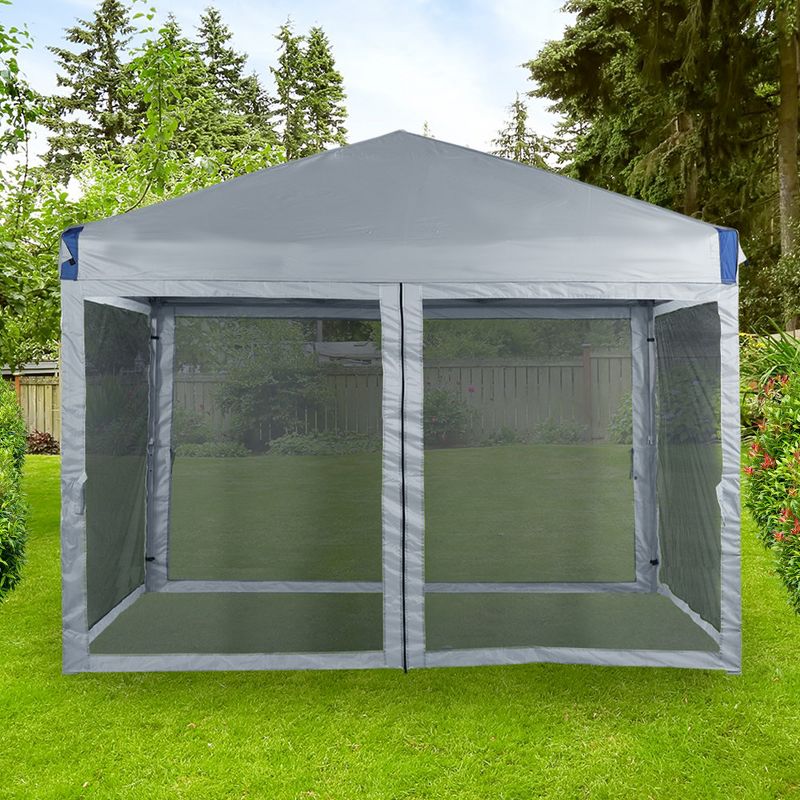 Aoodor Canopy Mesh Sidewall Replacement with 2 Side Zipper for 10' x 10' Pop Up Canopy Tent (Mosquito Net Only), 2 of 8