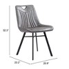 Zuo Tyler Dining Chair (Set of 2) Vintage Gray - image 3 of 4