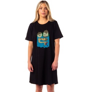 Adventure Time Women's Marceline's Rock Shirt Pajama Dorm Sleep Shirt Nightgown Multicolored - 1 of 4